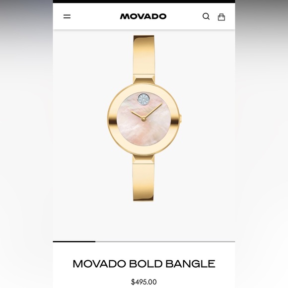 Movado BOLD bangle! Gold - Picture 4 of 4
